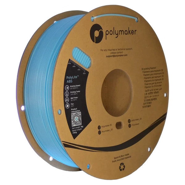 Polymaker PolyLite ABS filament 1,75 mm Light Blue 1 kg PE01031 DFP14273 - 1