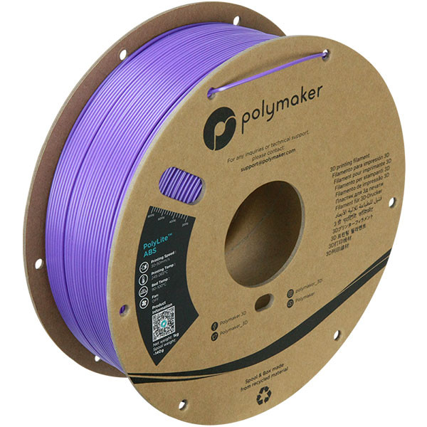 Polymaker PolyLite ABS filament 1,75 mm Purple 1 kg 70131 PE01008 PM70131 DFP14050 - 1