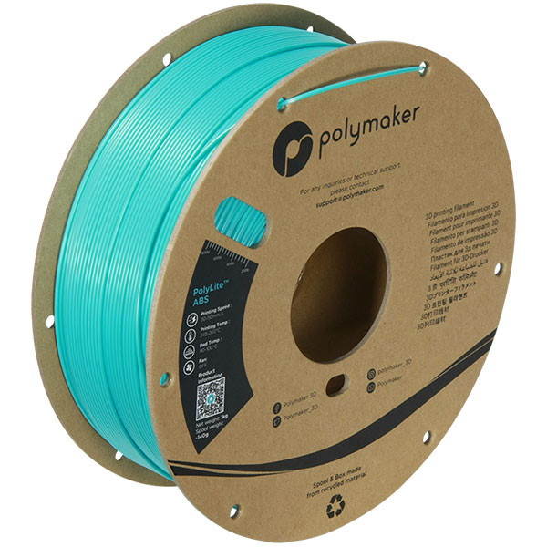 Polymaker PolyLite ABS filament 1,75 mm Teal 1 kg 70123 PE01010 PM70123 DFP14048 - 1