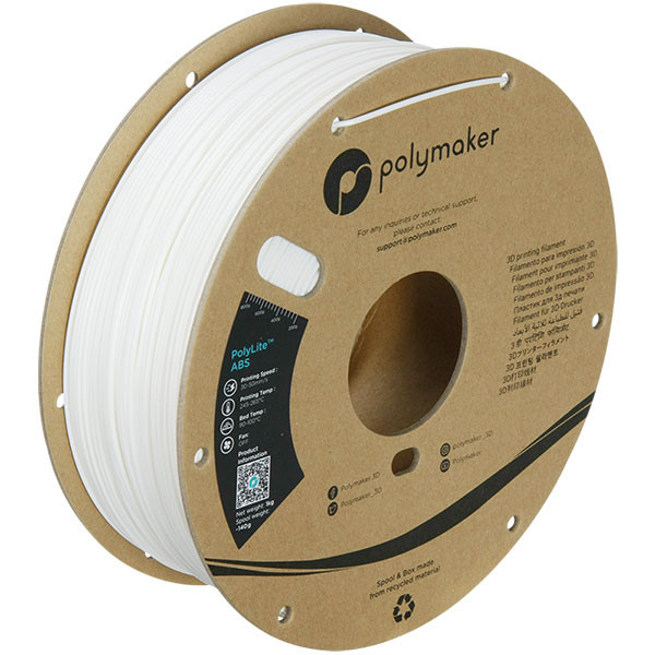 Polymaker PolyLite ABS filament 1,75 mm White 1 kg 70629 PE01002 PM70629 DFP14052 - 1