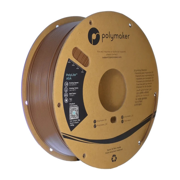 Polymaker PolyLite ASA filament 1,75 mm Army Brown 1 kg PF01032 DFP14282 - 1