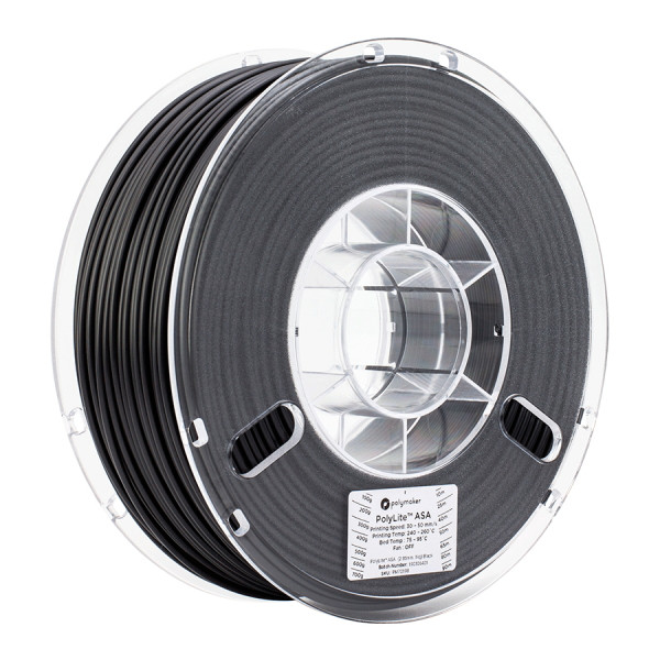 Polymaker PolyLite ASA filament 2,85 mm Black 1 kg 70198 PF01010 PM70198 DFP14055 - 1