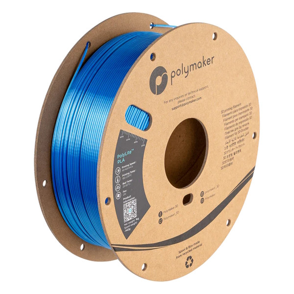 Polymaker PolyLite Dual Silk PLA filament 1,75 mm Beluga Silver-Blue 1 kg PA03024 DFP14334 - 1