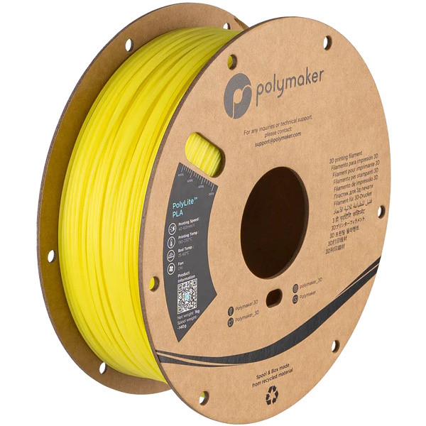 Polymaker PolyLite Luminous PLA Yellow filament 1,75 mm 1 kg PA02093 DFP14401 - 2
