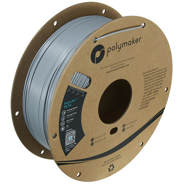 Polymaker PolyLite PETG filament 1,75 mm Grey 1 kg DFP14201 - 1