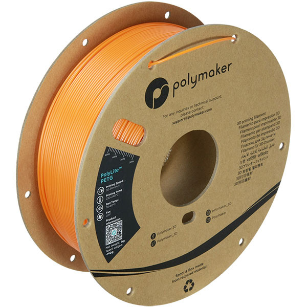 Polymaker PolyLite PETG filament 1,75 mm Orange 1 kg DFP14202 - 1