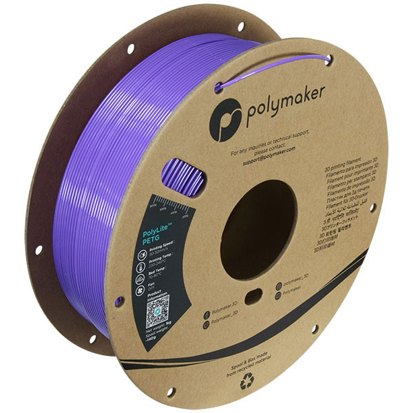 Polymaker PolyLite PETG filament 1,75 mm Purple 1 kg 70173 PB01008 PM70173 DFP14205 - 1