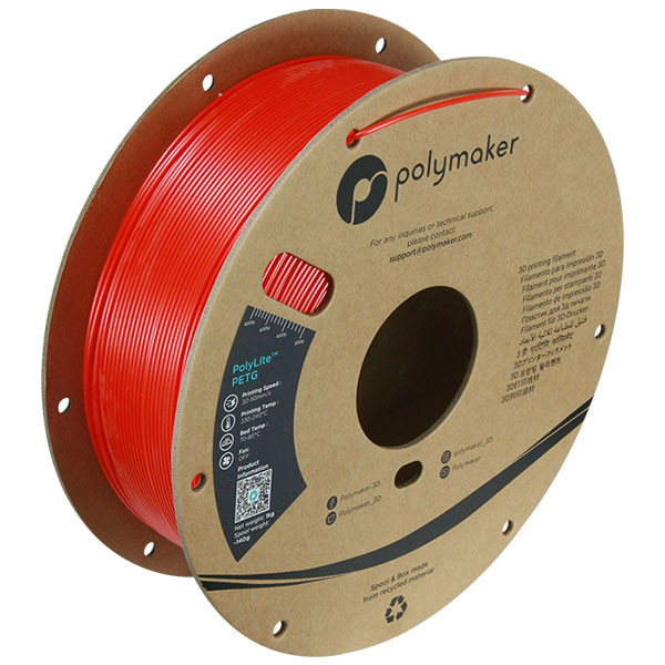Polymaker PolyLite PETG filament 1,75 mm Red 1 kg DFP14206 - 1