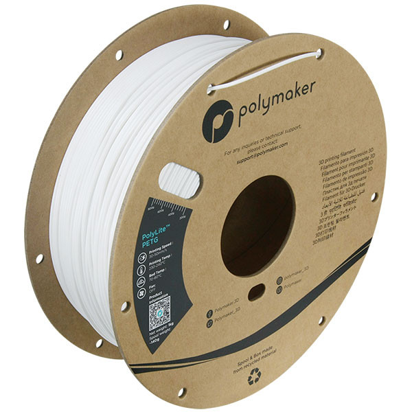 Polymaker PolyLite PETG filament 1,75 mm White 1 kg DFP14212 - 1