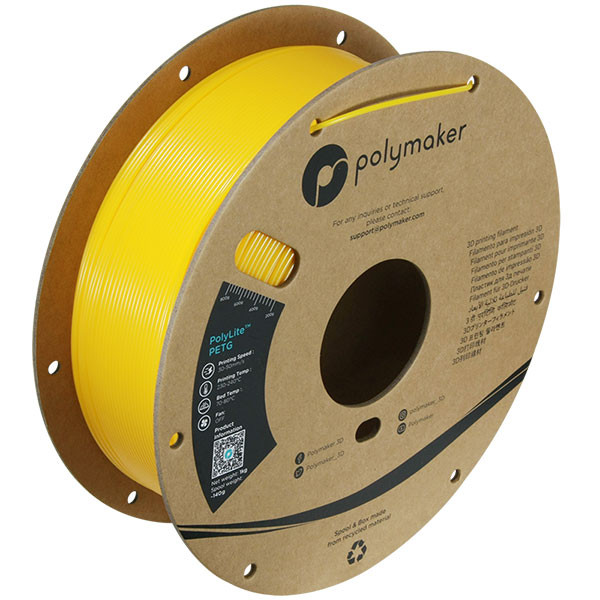 Polymaker PolyLite PETG filament 1,75 mm Yellow 1 kg 70177 PB01006 PM70177 DFP14214 - 1