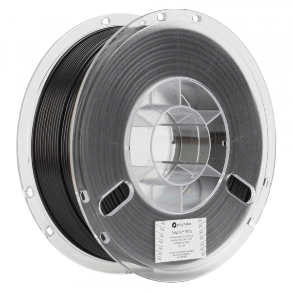 Polymaker PolyLite PETG filament 2,85 mm Black 1 kg DFP14195 - 1