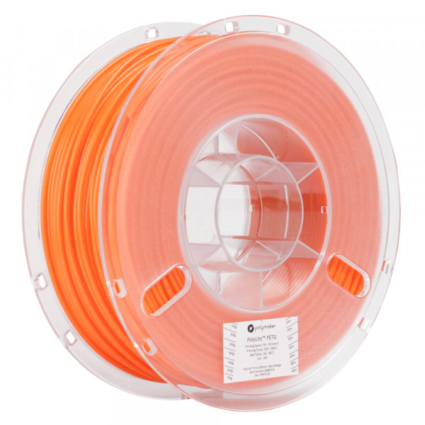 Polymaker PolyLite PETG filament 2,85 mm Orange 1 kg 70122 PB01022 PM70122 DFP14203 - 1