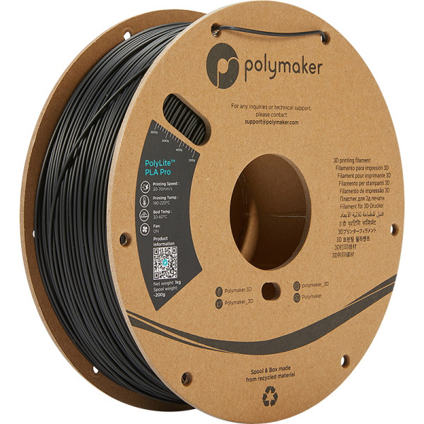 Polymaker PolyLite PLA PRO filament 1,75 mm Black 1 kg PA07001 DFP14249 - 1