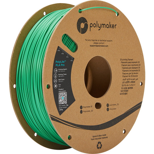 Polymaker PolyLite PLA PRO filament 1,75 mm Green 1 kg PA07008 DFP14258 - 1