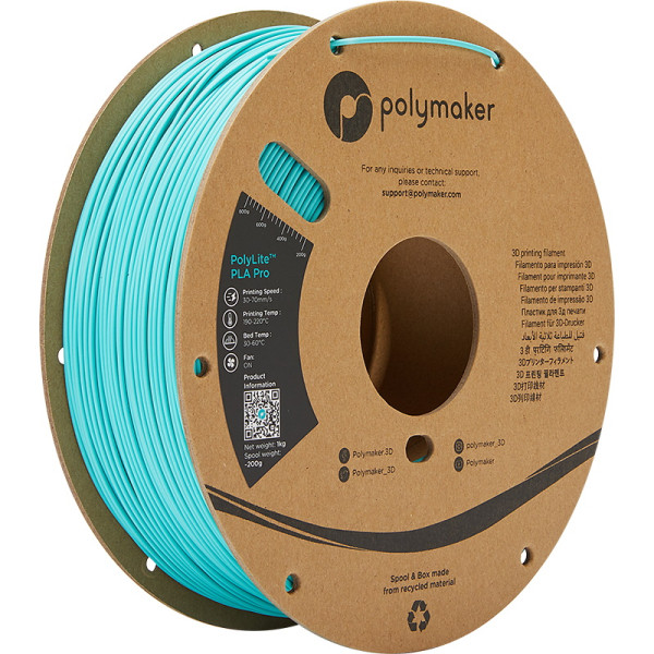Polymaker PolyLite PLA PRO filament 1,75 mm Teal 1 kg PA07012 DFP14263 - 1