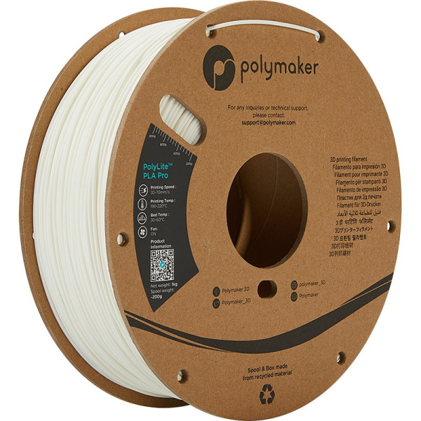 Polymaker PolyLite PLA PRO filament 1,75 mm White 1 kg DFP14251 - 1