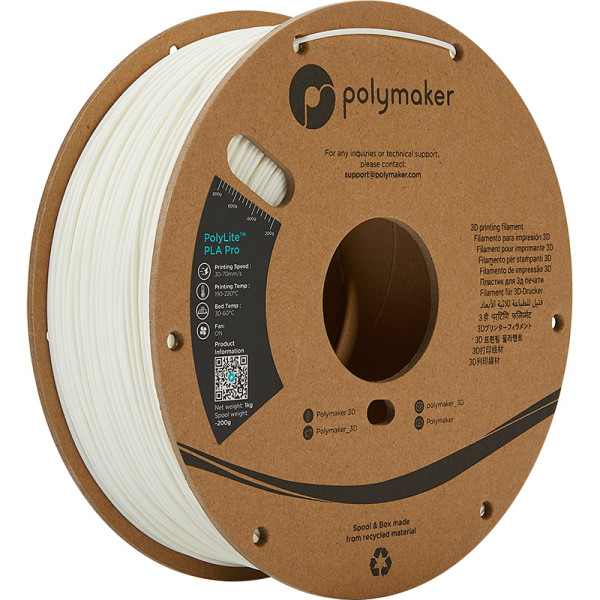 Polymaker PolyLite PLA PRO filament 1,75 mm White 1 kg PA07002 DFP14251 - 1