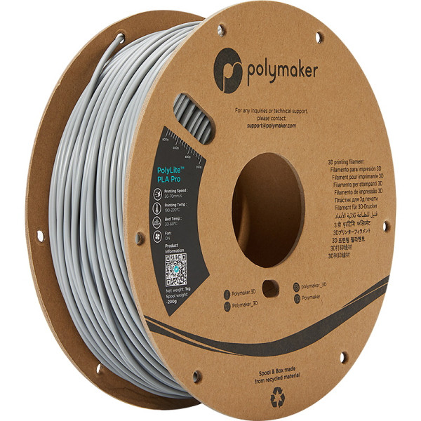 Polymaker PolyLite PLA PRO filament 2,85 mm Grey 1 kg PA07015 DFP14254 - 1