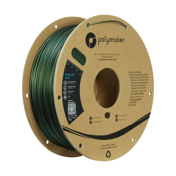 Polymaker PolyLite PLA Sparkle filament 1,75 mm Dark Green 1 kg PA02027 DFP14319 - 1