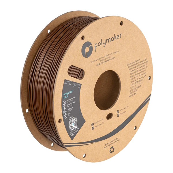 Polymaker PolyLite PLA filament 1,75 mm Brown 1 kg PA02052 DFP14307 - 1