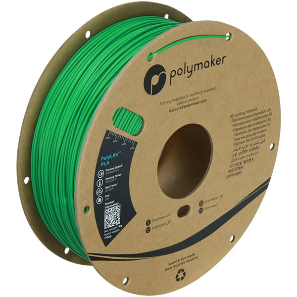 Polymaker PolyLite PLA filament 1,75 mm Green 1 kg DFP14066 - 1