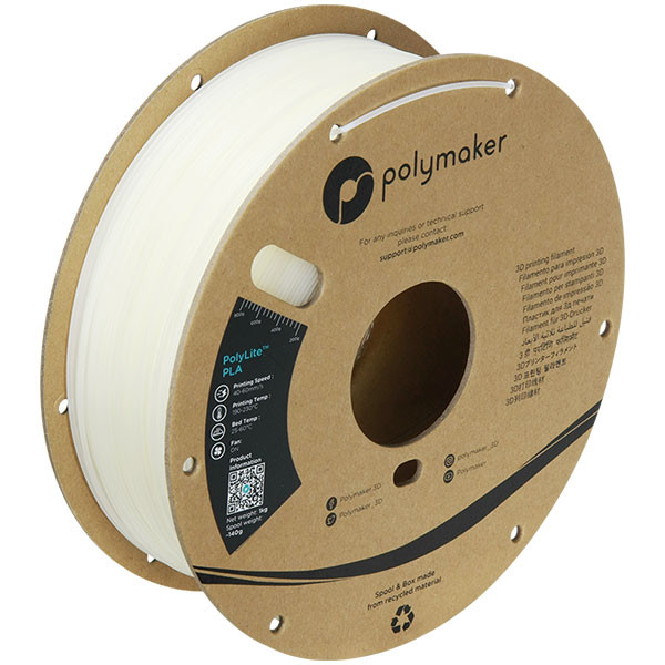 Polymaker PolyLite PLA filament 1,75 mm Natural 1 kg 70201 PA02011 PM70201 DFP14069 - 1
