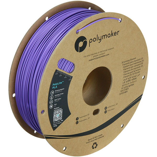 Polymaker PolyLite PLA filament 1,75 mm Purple 1 kg 70543 PA02009 PM70543 DFP14080 - 1