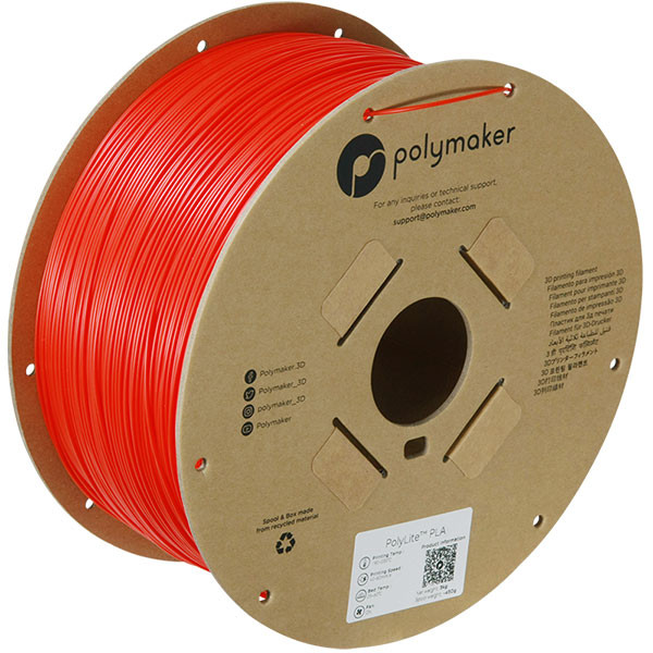 Polymaker PolyLite PLA filament 1,75 mm Red 3 kg PA02066 DFP14312 - 1