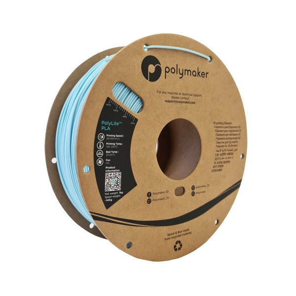 Polymaker PolyLite PLA filament 1,75 mm Sky Blue 1 kg PA02048 DFP14305 - 1