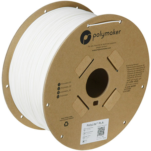 Polymaker PolyLite PLA filament 1,75 mm White 3 kg DFP14084 - 1