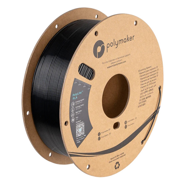 Polymaker PolyLite Silk PLA filament 1,75 mm Black 1 kg PA03017 DFP14322 - 1