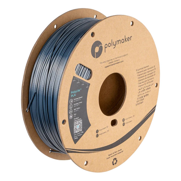 Polymaker PolyLite Silk PLA filament 1,75 mm Chrome 1 kg PA03009 DFP14336 - 1