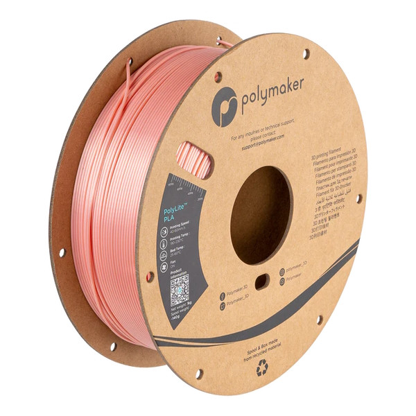 Polymaker PolyLite Silk PLA filament 1,75 mm Pink 1 kg PA03014 DFP14330 - 1