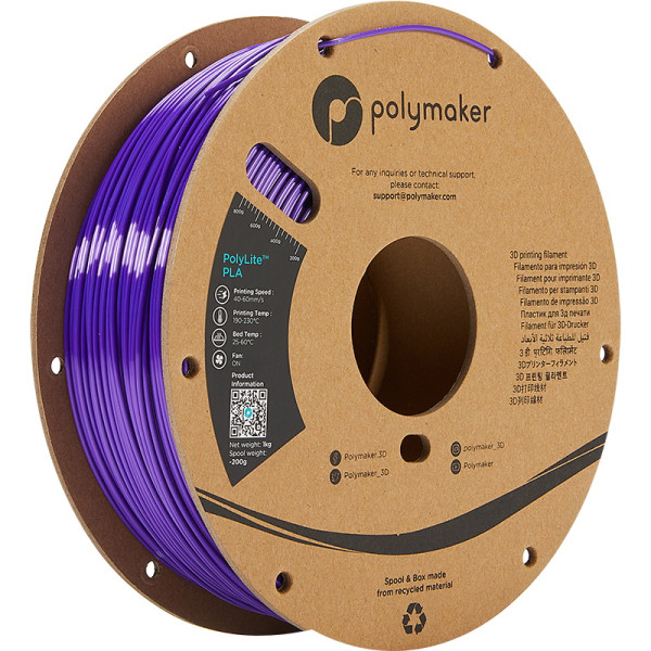 Polymaker PolyLite Silk PLA filament 1,75 mm Purple 1 kg PA03007 DFP14270 - 1