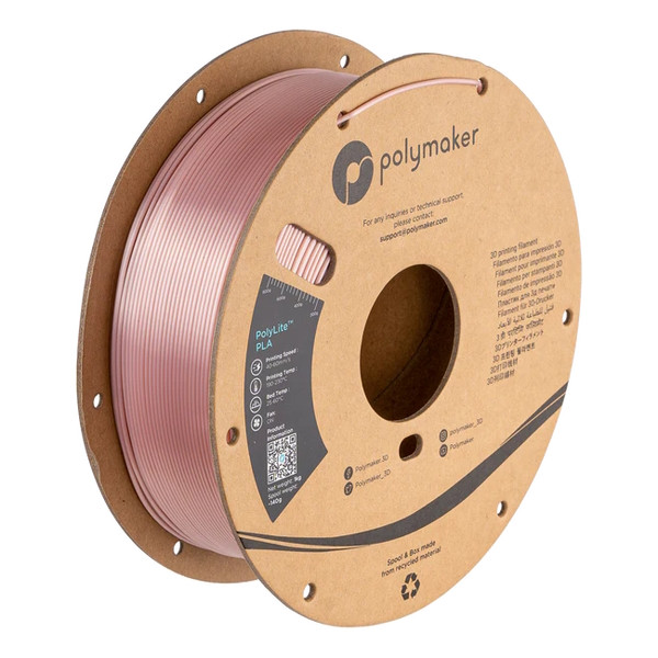 Polymaker PolyLite Silk PLA filament 1,75 mm Rose Gold 1 kg PA03020 DFP14331 - 1