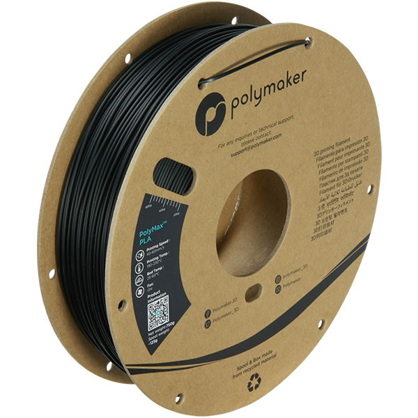 Polymaker PolyMax Tough PLA filament 1,75 mm Black 0,75 kg 70094 PA06001 PM70094 DFP14110 - 1