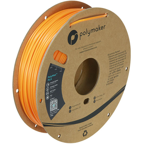 Polymaker PolyMax Tough PLA filament 1,75 mm Orange 0,75 kg DFP14106 - 1