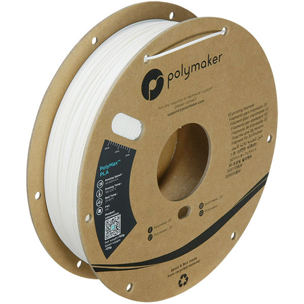Polymaker PolyMax Tough PLA filament 1,75 mm White 0,75 kg 70093 PA06002 PM70093 DFP14118 - 1