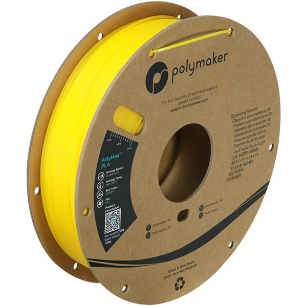 Polymaker PolyMax Tough PLA filament 1,75 mm Yellow 0,75 kg 70155 PA06007 PM70155 DFP14100 - 1