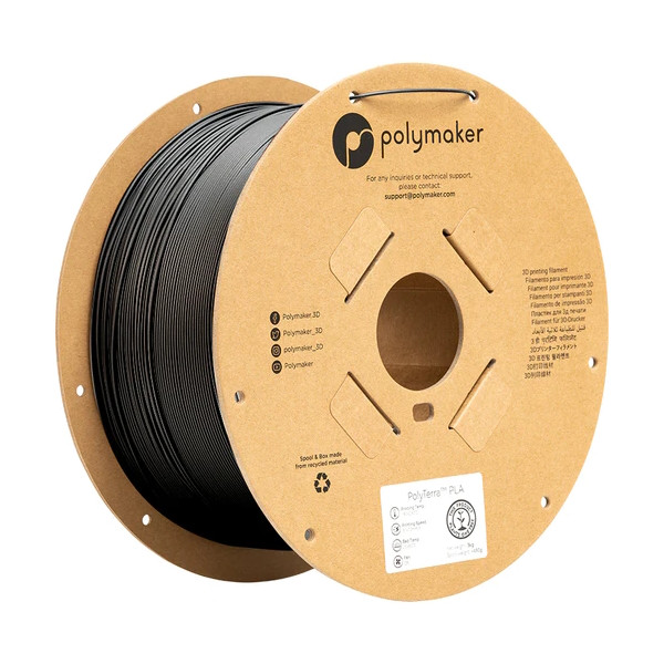 Polymaker PolyTerra PLA filament 1,75 mm Charcoal Black 3 kg PA04007 DFP14352 - 1