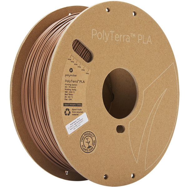 Polymaker PolyTerra PLA filament 1,75 mm Earth Brown 1 kg 70907 DFP14235 - 1