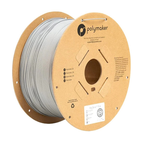 Polymaker PolyTerra PLA filament 1,75 mm Fossil Grey 3 kg PA04009 DFP14354 - 1