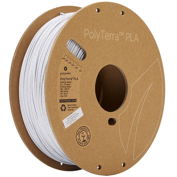 Polymaker PolyTerra PLA filament 1,75 mm Marble White 1 kg 70941 DFP14234 - 1