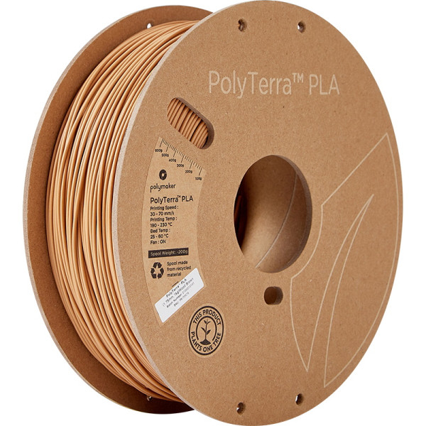 Polymaker PolyTerra PLA filament 1,75 mm Wood Brown 1 kg 70976 DFP14241 - 1