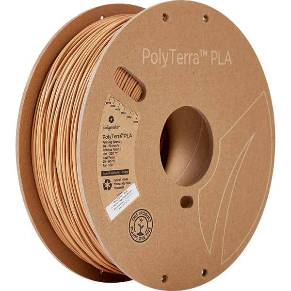 Polymaker PolyTerra PLA filament 1,75 mm Wood Brown 1 kg PM70976 DFP14241 - 1