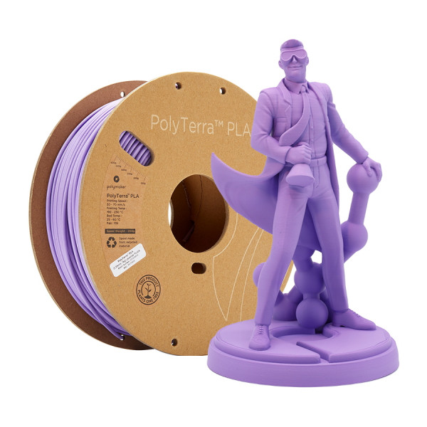 Polymaker PolyTerra PLA filament 2,85 mm Lavender Purple 1 kg 70853 DFP14167 - 1