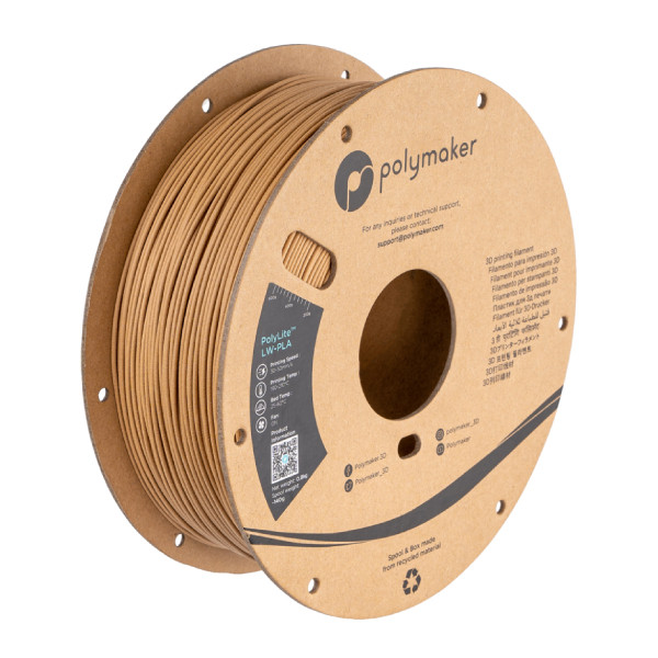 Polymaker Polylite LW-PLA filament 1,75 mm Wood 0,8 kg DFP16152 - 1