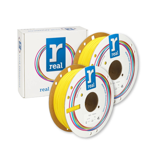 REAL Filament PLA Geel 1,75 mm 2-pack 1 kg DHM10082 - 1