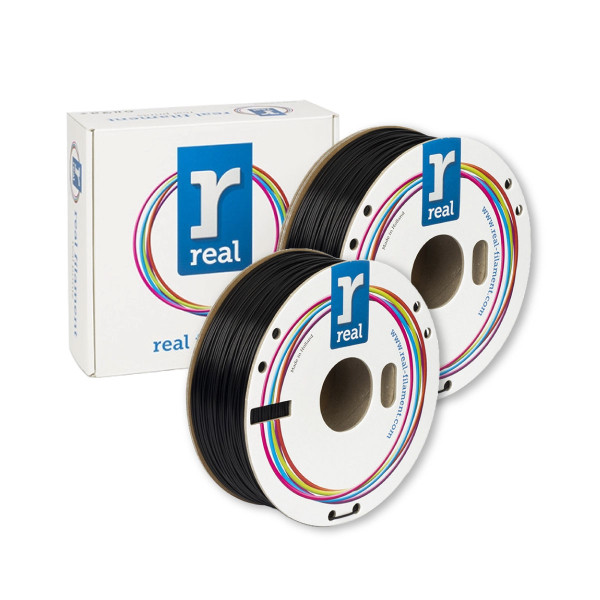 REAL Filament PLA Zwart 1,75 mm 2-pack 1 kg DHM10079 - 1