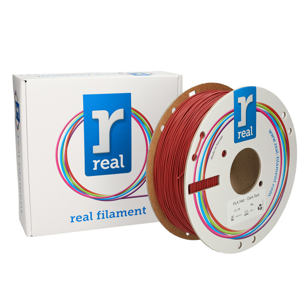 REAL filament Dark Red 1,75 mm PLA Mat 1 kg  DFP02356 - 1
